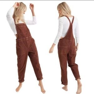 Aerie Werk Play Corduroy Overalls size L